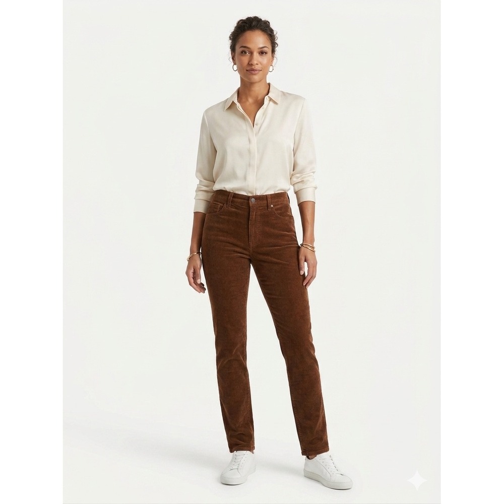 American Eagle Boho Indie Super Stretch Corduroy Brown High Rise 12 X-Long